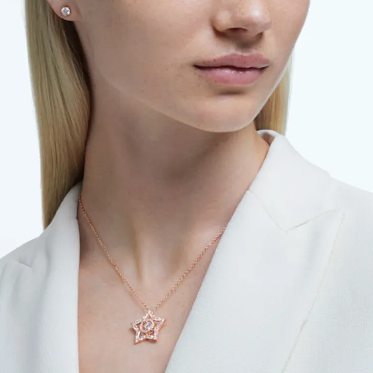 Swarovski Stella Gold plated Pendant Necklace-3