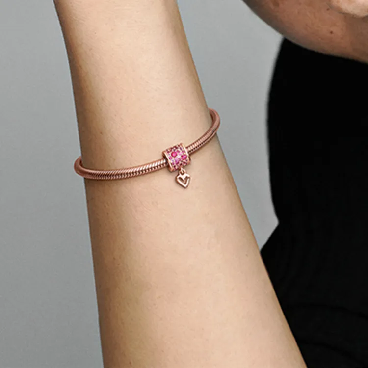 Pandora Charms / Pendants Women's Rose Red-3
