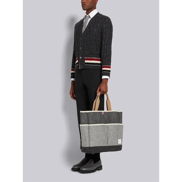 THOM BROWNE Shetland Garden Tote Bag-4