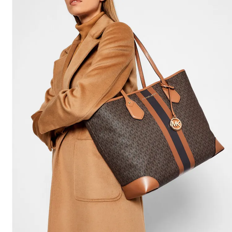 MICHAEL KORS Eva Artificial Leather Mother And Child Tote Bag Shopping Bag Handbag Shoulder Bag Women's Acorn Brown-6