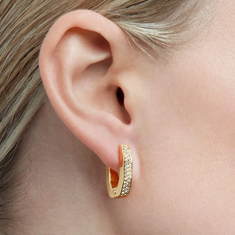 Swarovski Dextera Crystal Embellished Hoop Earrings-2