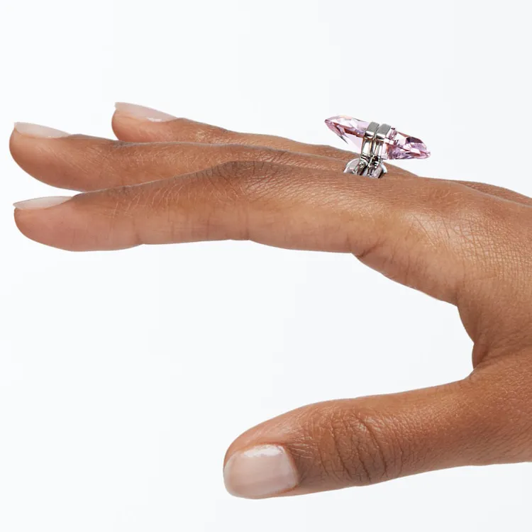 Swarovski Lucent Rings Women's Pink-3