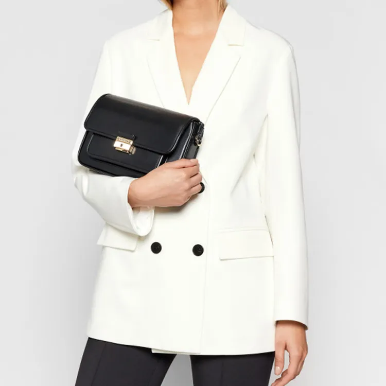 MICHAEL KORS Bradshaw Grain Leather Envelope Bag, Shoulder Bag, Crossbody Bag Regular Women's Black-6