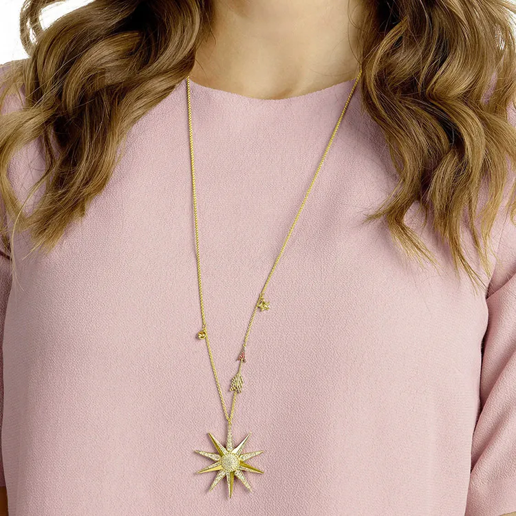 Swarovski Lucky Goddess Necklaces Women's-2