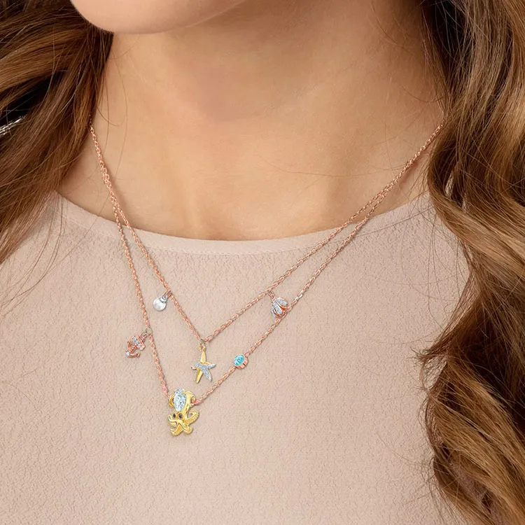 Swarovski Ocean Artificial Crystal Necklaces Women's-3