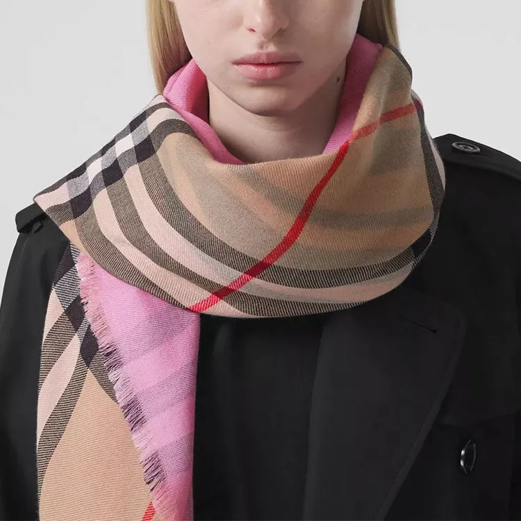 Burberry Large Check Gauze Scarf-3