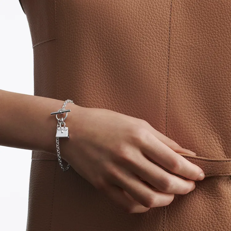 HERMES 925 Sterling Silver Bracelets Women's-2