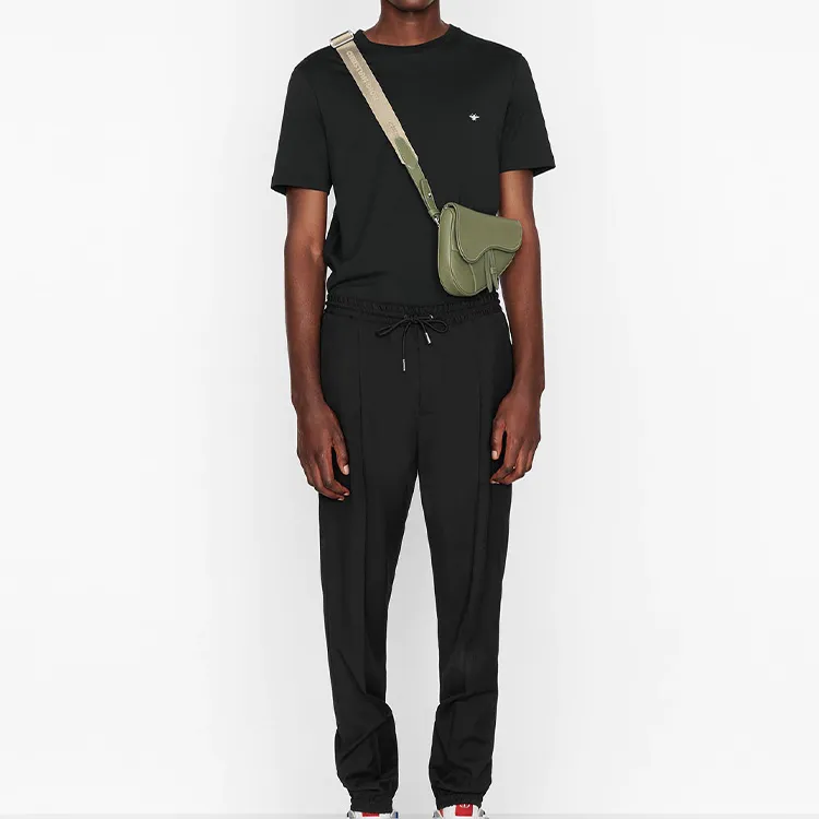 DIOR Saddle Grained Calfskin Saddle Bag Shoulder Bag Crossbody Bag Men's Avocado Green-5
