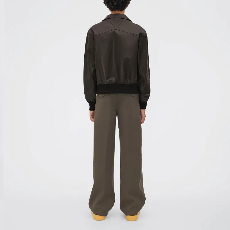 Bottega Veneta SS21 Leather Jacket Men's Gray-2