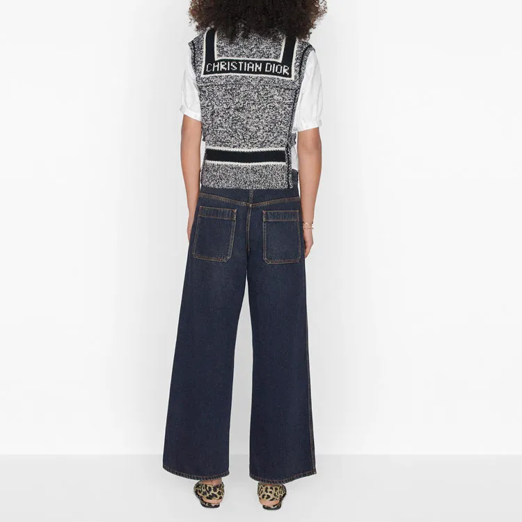 DIOR Quarterly New Products Jeans Women's Blue-3