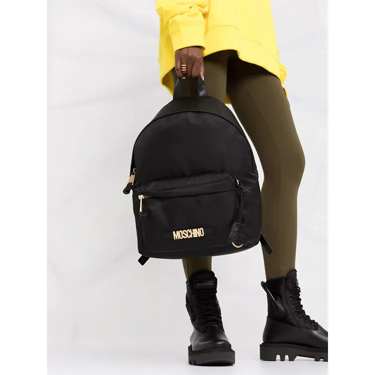 MOSCHINO Logo-plaque Backpack-4