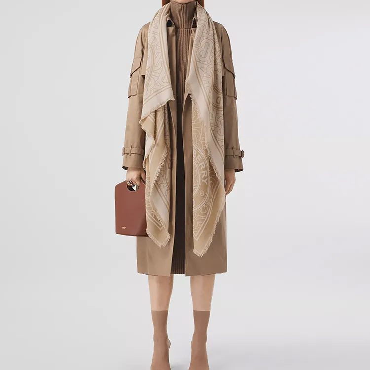 Burberry Knit Scarves Women's Camel-3