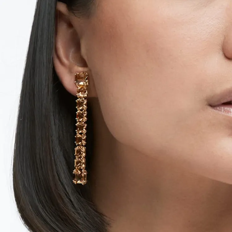 Swarovski Millenia Clip On Earrings Women's Yellow-4