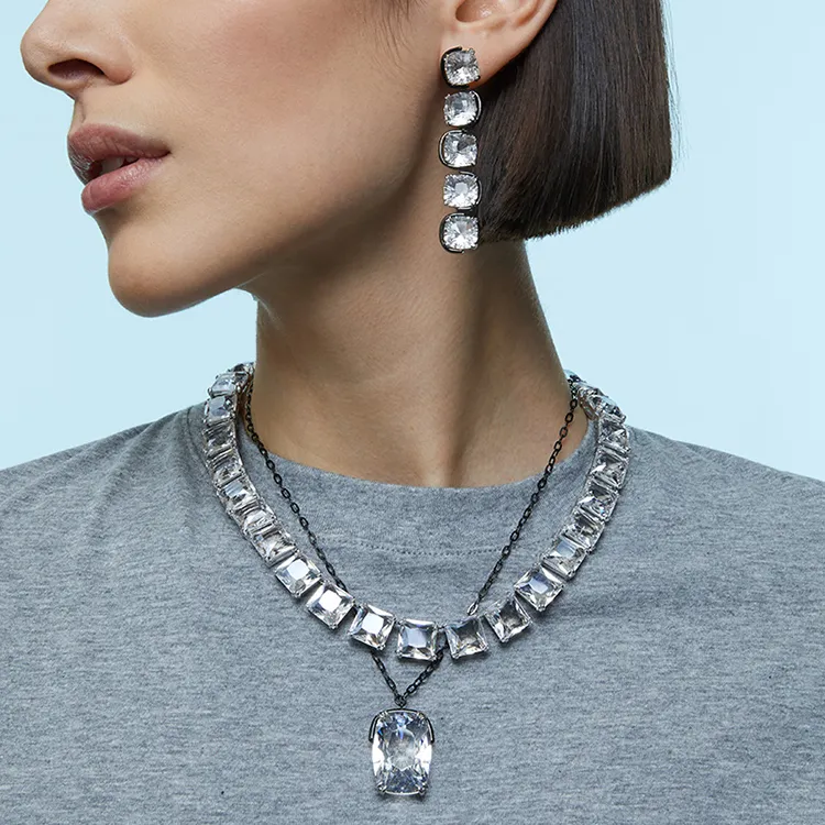 Swarovski Harmonia Pendant Oversized Crystal Necklace-4