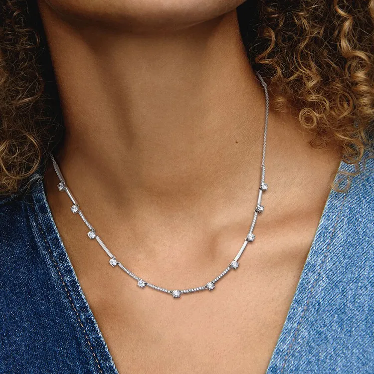 Pandora Necklaces Women's Silver-3