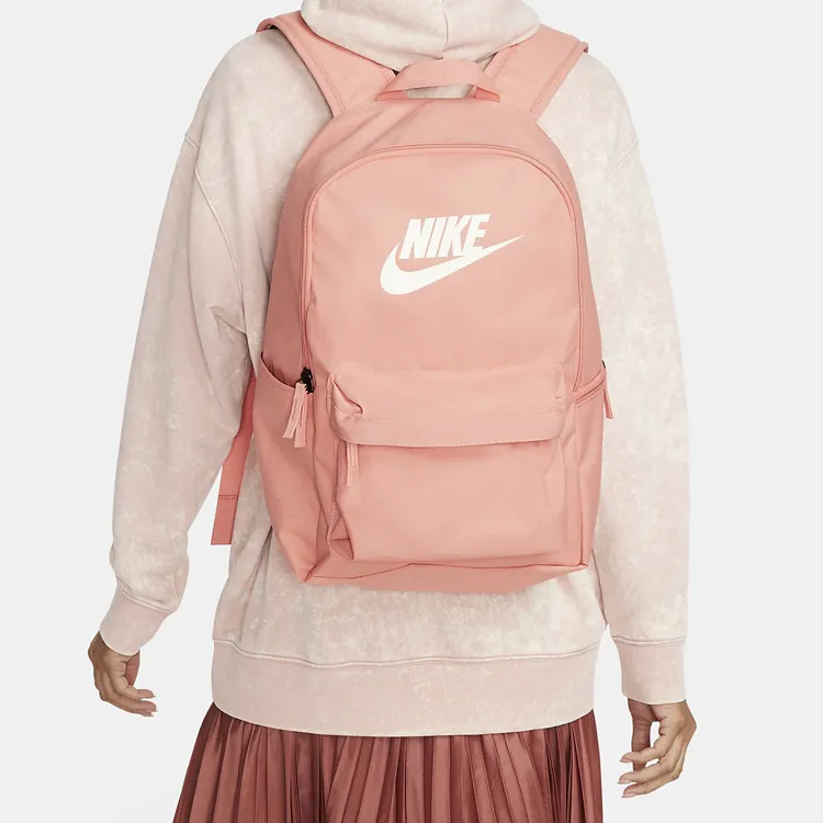 Nike Heritage Polyester Backpack Regular Women's Orange Pink-5