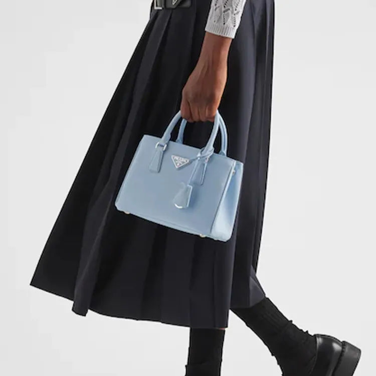 PRADA Galleria Killer Bag Saffiano Leather Portable Crossbody Bag Shoulder Bag Mini Women's Sky Blue-4