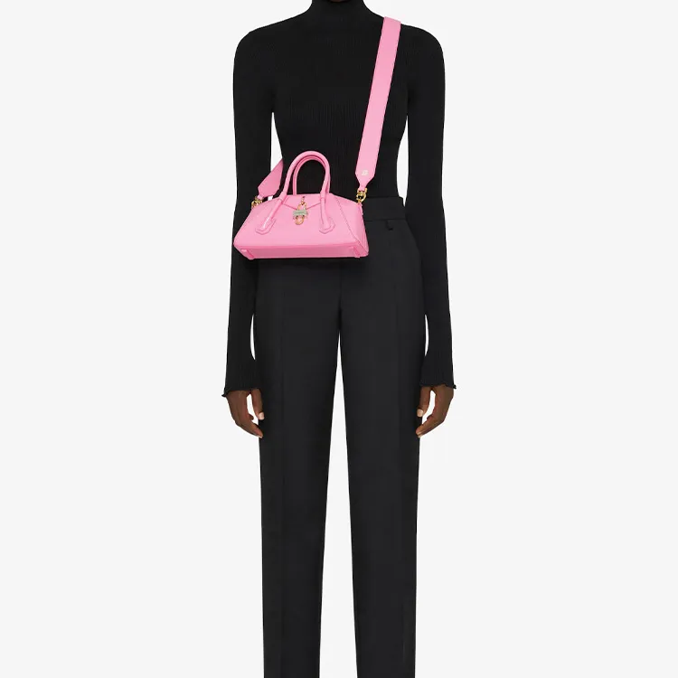 GIVENCHY Antigona Smooth Cow Leather Shoulder Bag Crossbody Bag Handbag Mini Women's Pink-6