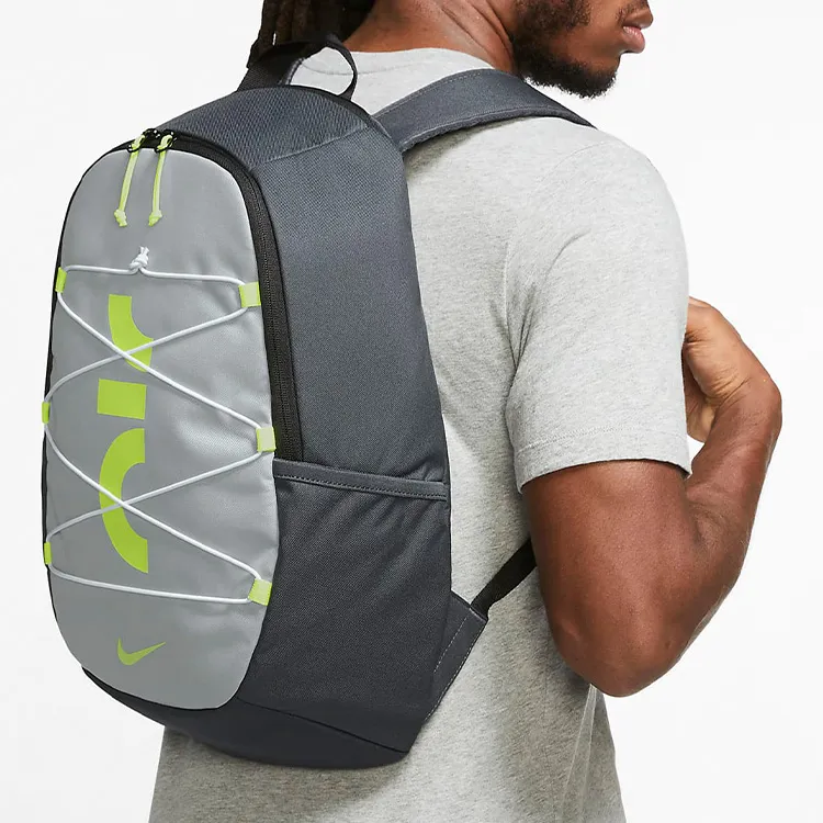 Nike Fabric Backpack Regular Unisex Black Gray Green-5