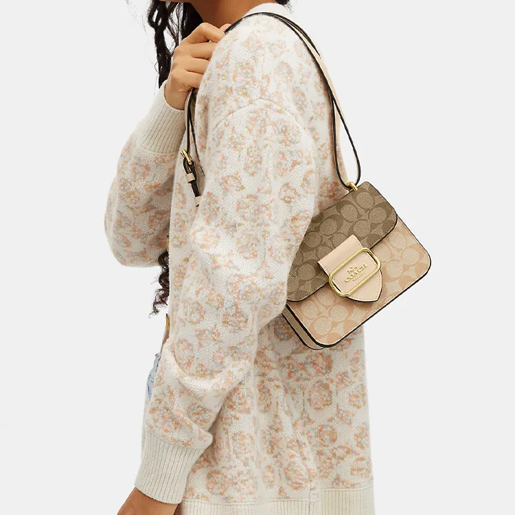 COACH Morgan 18 Square Crossbody In Blocked Signature Canvas-4