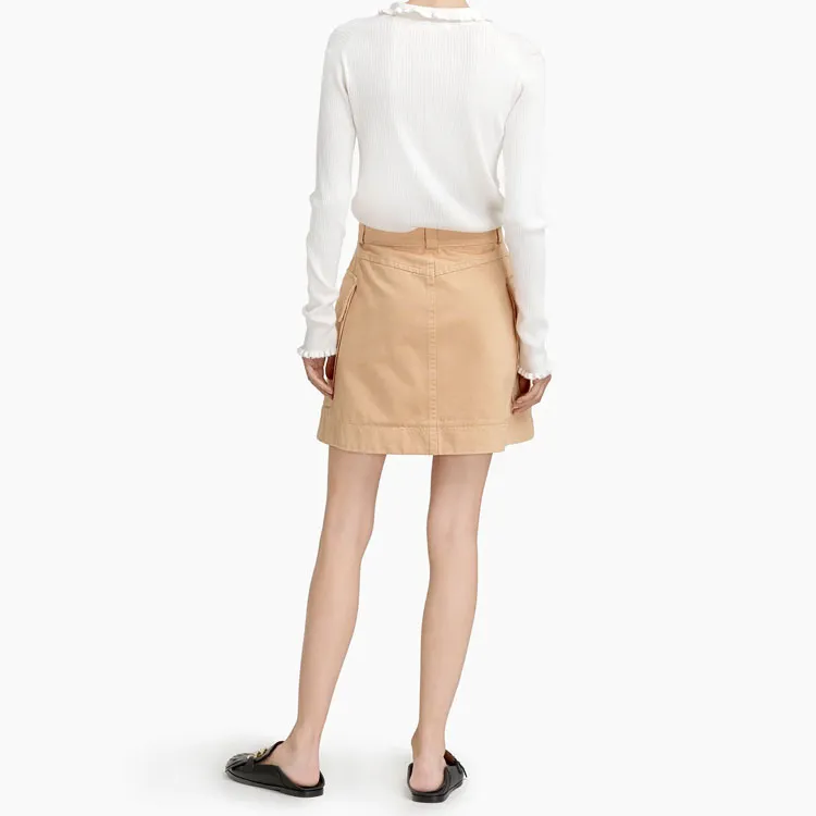 See By Chloe Denim Short Skirts Women's Yellow-3