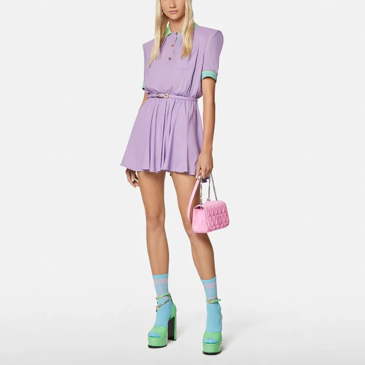 VERSACE Long-Sleeved Dresses Women's Purple-1