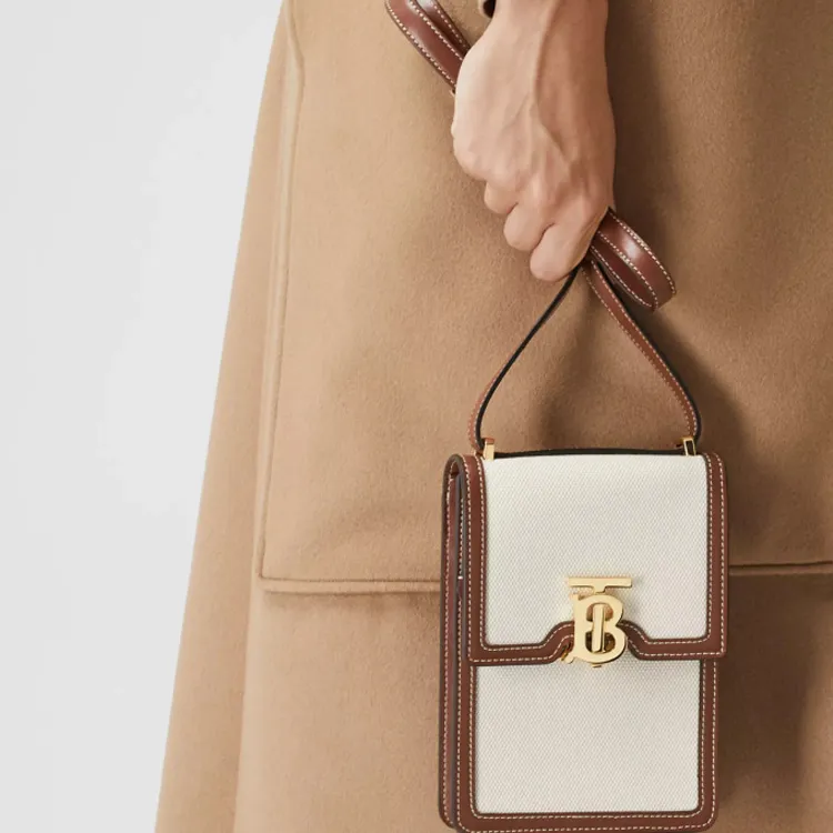 Burberry Robin Mini Bag White/Tan-7