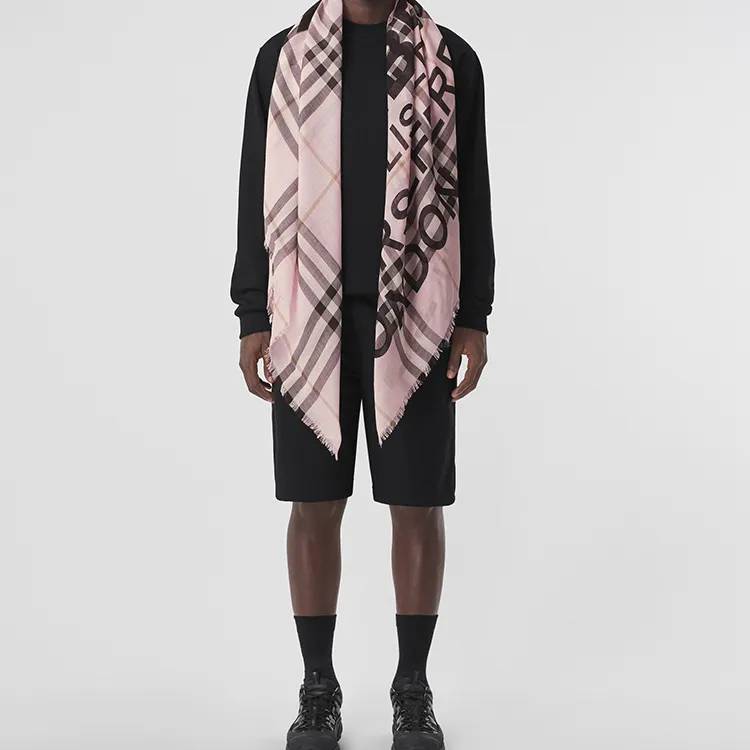 Burberry Horseferry Silk Scarves Women's Light Pink Red-4