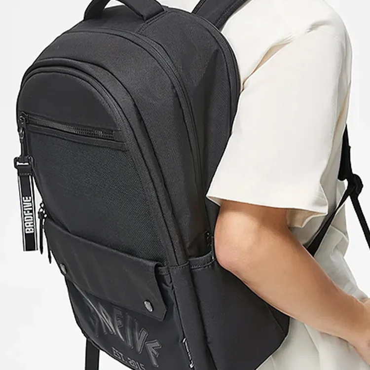 LiNing Badfive Polyester Backpack Regular Unisex Basic Black-4