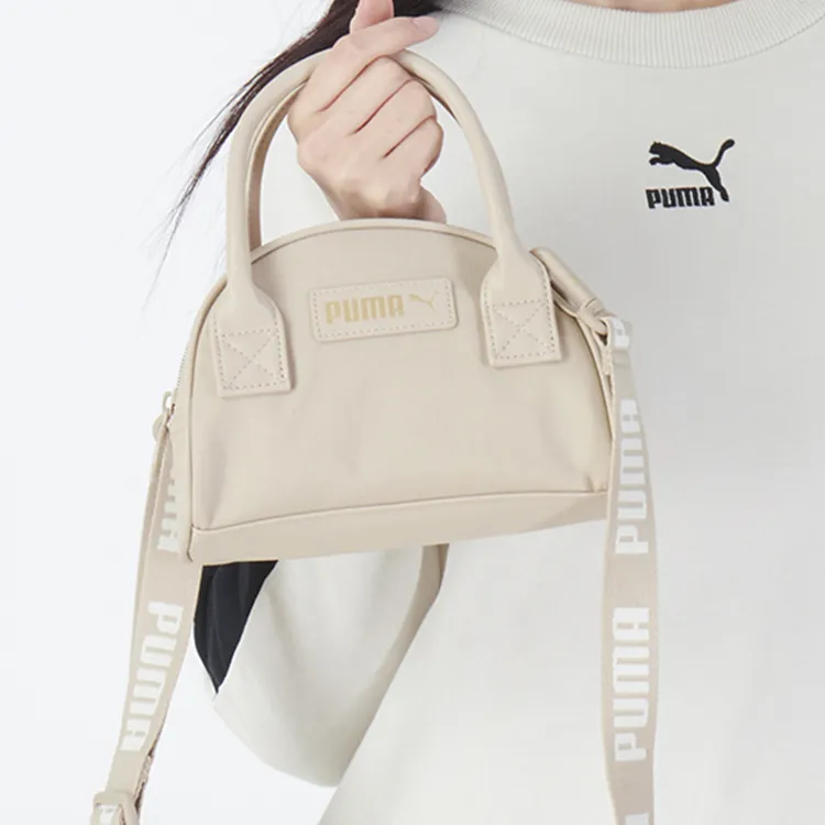 PUMA Fabric Artificial Leather Handbags Shoulder Bag Crossbody Bag Regular Women's Beige-6
