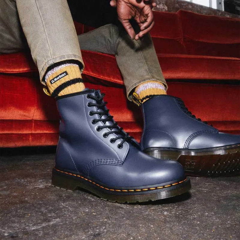 Dr.Martens 1460 Smooth Leather Lace Up Boots 'Blue'-6