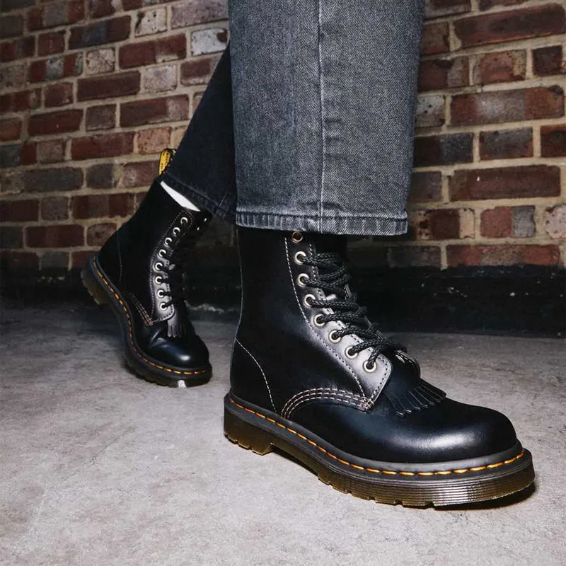 Dr. Martens 1460 Pascal Abruzzo Martin Boots Black Women's-6