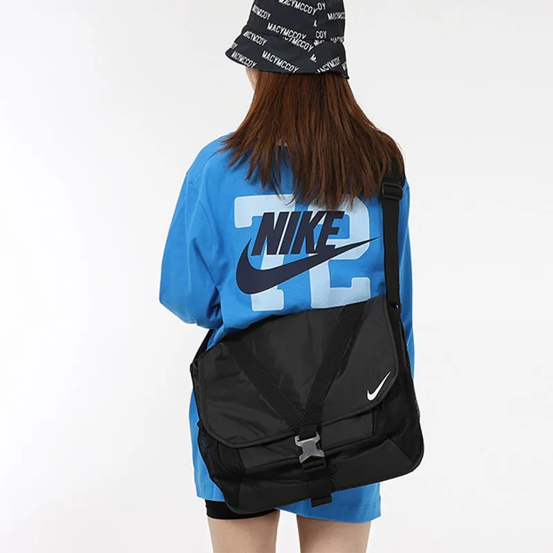 Nike Fabric Messenger Bag Shoulder Bag Crossbody Bag Regular Unisex Black Gray-3
