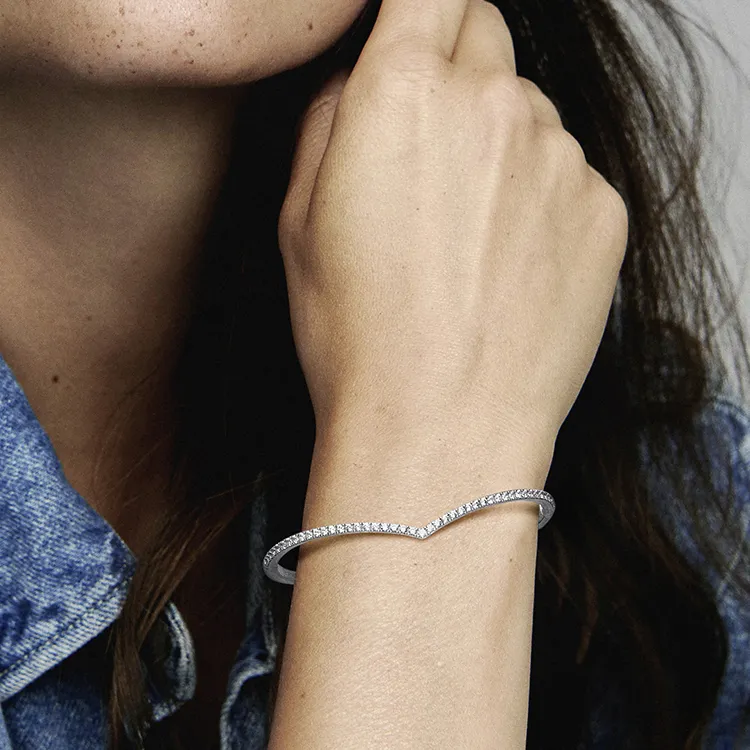 Pandora Bangles Unisex Silver-1
