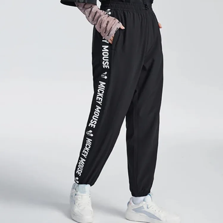 Disney X LINING Disney Knitted Sweatpants Women's Black-2