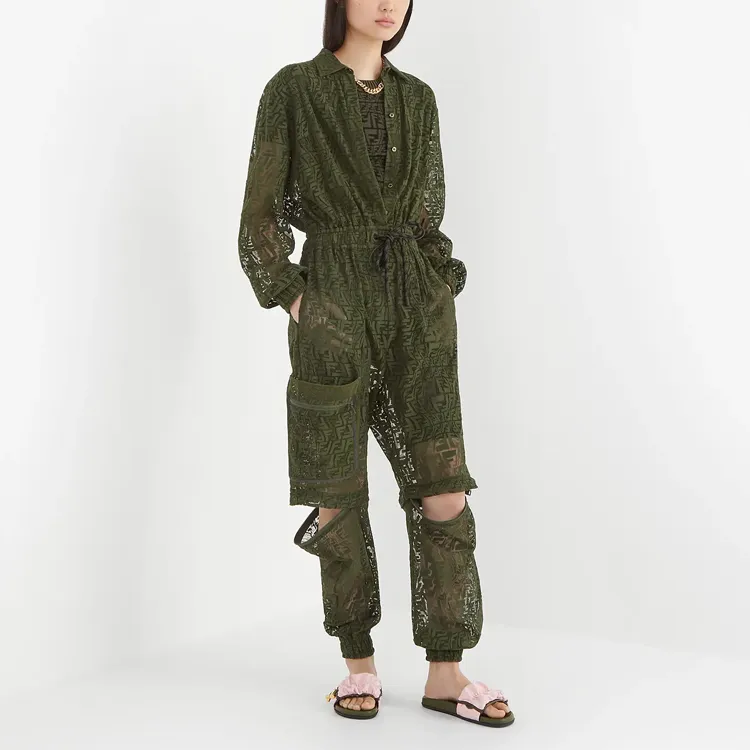 FENDI Jumpsuits Women's Green-3