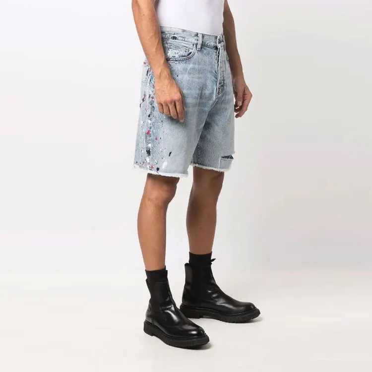 AMIRI Vintage Denim Painter Shorts-3