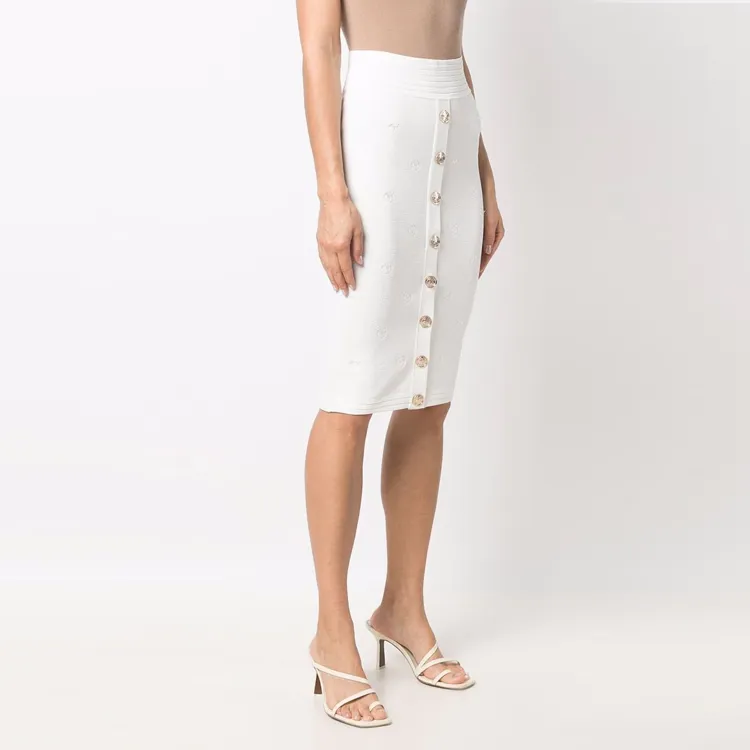PINKO Knit Long Skirts Women's White-2