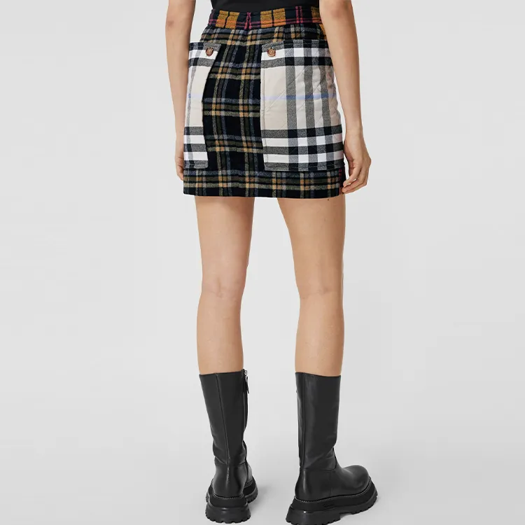 Burberry Casual Short Skirts Women's Yellow-2