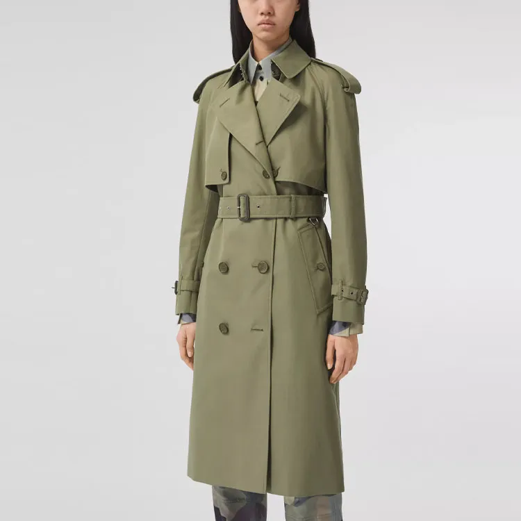 Burberry SS21 Trench Coat Women's Green-3