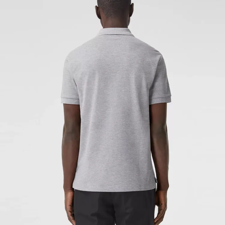 Burberry Polo Shirt Men's Light Heather Gray-4