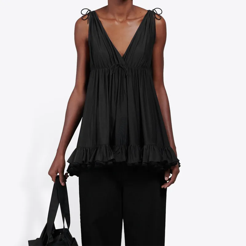 Balenciaga Babydoll Top 'Black'-2