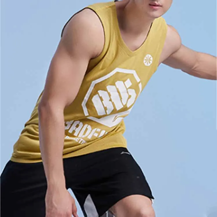 LiNing Basketball Collection Basketball Jersey Men's Milk Candies Yellow-2