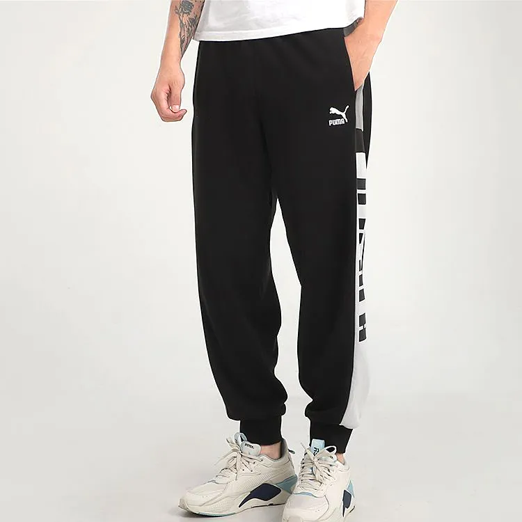 PUMA Knitted Sweatpants Men's Black-3
