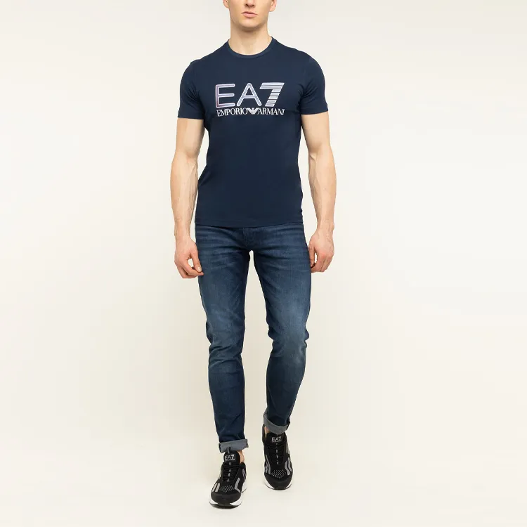 EMPORIO ARMANI EA7 T Shirt Men's Navy Blue-1
