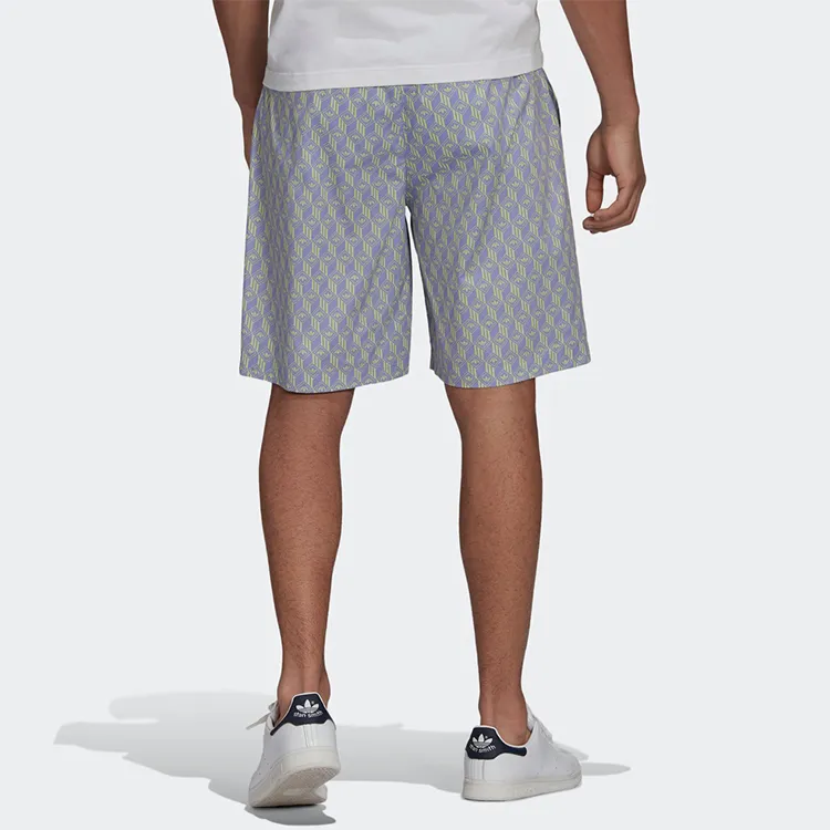 Adidas Originals Sports Shorts Men Purple Yellow-2