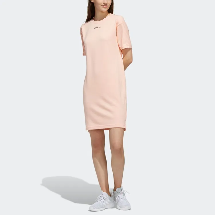 Adidas Neo Short Sleeved Dresses Women's Pink-1
