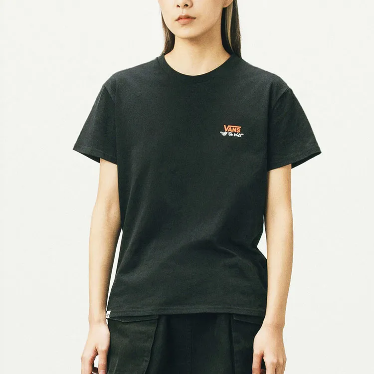 Vans Drop Shoulder Sleeve T Shirt Women's Black-3