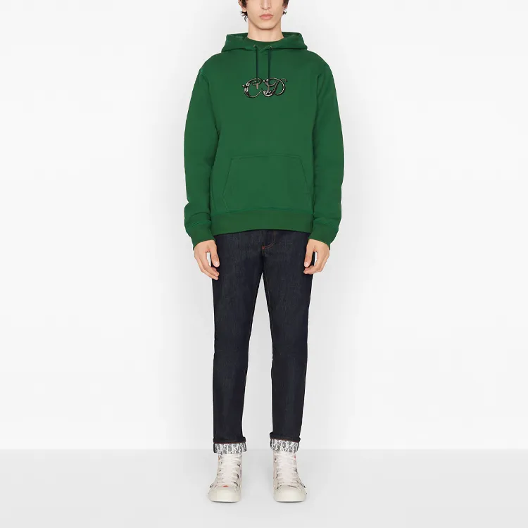 DIOR Quarterly New Products Sweatshirts Men Green-2