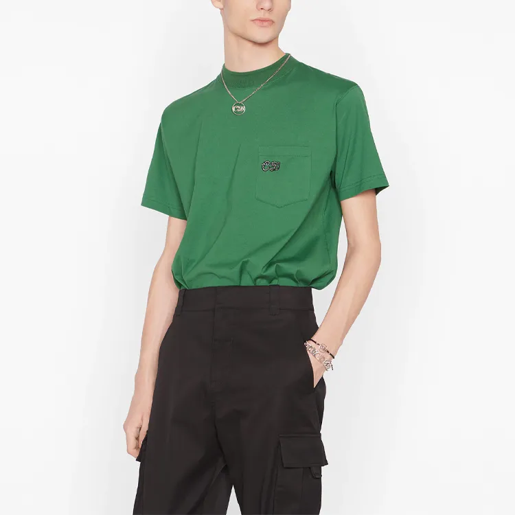 DIOR Quarterly New Products T-Shirts Men Green-2